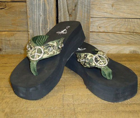 #20018S Corkys "Woodstock" Camo Flip Flops