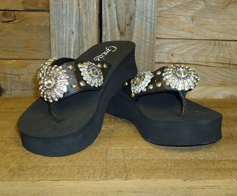 #20025S Grazie "Marquis" Flip Flops Bronze