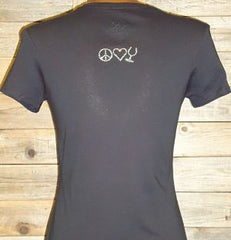 TB044 He Fishes, I Wine! Rhinestone Tee