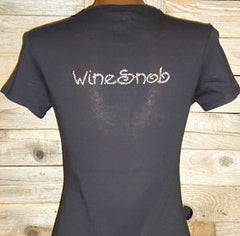 TB042 Wine Snob Rhinestone Tee