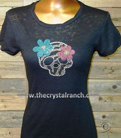 #8001T Blooming Skull Tee