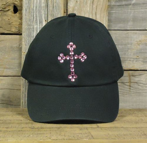 #9020C Swarovski Pink Isabella Cross cap