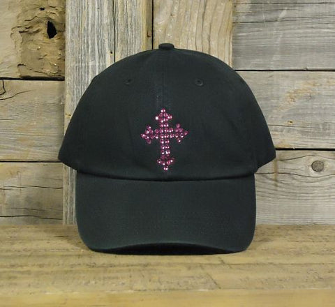 #9023C Swarovski Fuscia Jenni Cross cap
