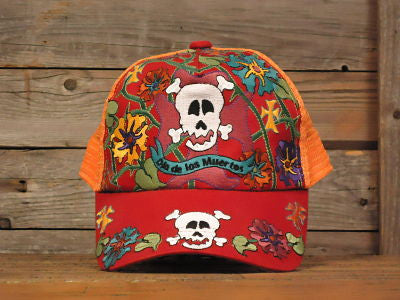 #9070C Dia de los Muertos Embroidered cap