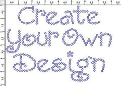 Amore 1.5" Font Clear Rhinestones Create Your Own