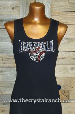 TS006 Baseball Rhinestone Tee
