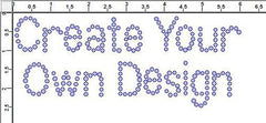 Block 1.0" Font Clear Rhinestones Create Your Own
