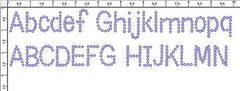 Block 1.0" Font Clear Rhinestones Create Your Own