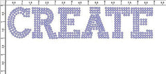 Block 2.0" Font Clear Rhinestones Create Your Own
