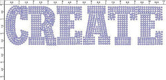 Block 2.75" Font Clear Rhinestones Create Your Own