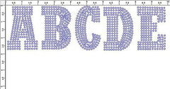 Block 2.75" Font Clear Rhinestones Create Your Own