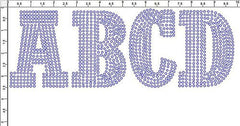 Block 3.25" Font Clear Rhinestones Create Your Own