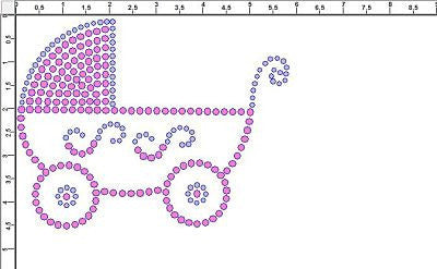 CRF038 Baby Carriage Rhinestone Transfer-Any Color