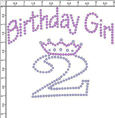 CRF045 Birthday Girl 2 Rhinestone Transfer-Any Color