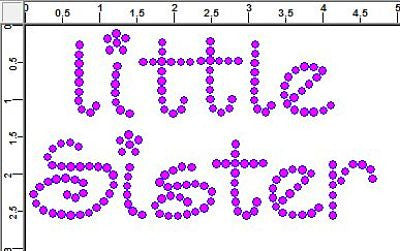 CRF050 Little Sister Rhinestone Transfer-Any Color