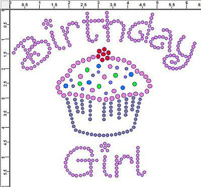 CRG079 Birthday Girl Rhinestone Transfer
