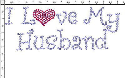 CRG098 I Love My Husband Rhinestone Transfer