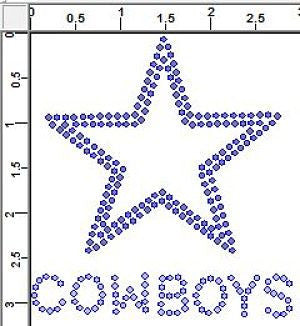 CRK018cs Cowboys Star - Petite (6) Rhinestone Transfers