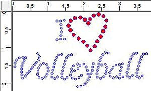 CRK082cs I Love Volleyball - Petite (6) Rhinestone Transfers