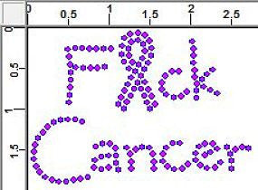 CRK131s F Cancer - Petite (6) Rhinestone Transfers