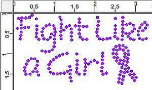 CRK132s Fight Like a Girl - Petite (6) Rhinestone Transfers