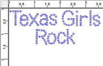 CRK134 Texas Girls Rock - Petite (6) Rhinestone Transfers