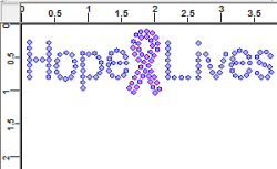 CRK138 Hope Lives - Petite (6) Rhinestone Transfers