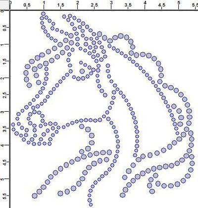 CRR001 Horse Rhinestone Transfer