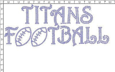 CRT366 Any Team Name Football Rhinestone Transfer