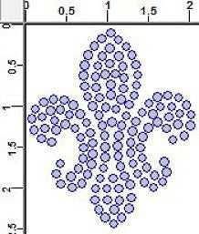 CRY039c Fleur de lis (Small) Filled Rhinestone Transfer