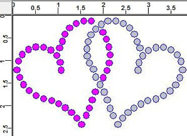 CRY219cp Pair of Hearts Rhinestone Transfer
