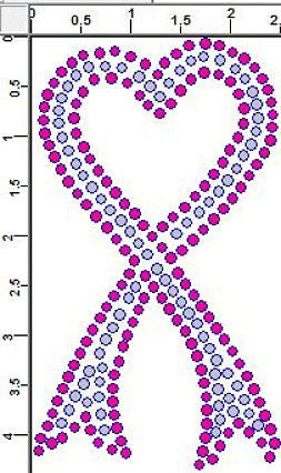 CRY241 Heart Ribbon Transfer-Any Color