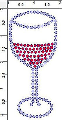 CRY245ck Wine Glass Rhinestone Transfer