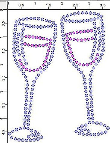 CRY246ck Wine Glasses Rhinestone Transfer
