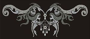 CRYYH1873 Scroll Wings Rhinestone Transfer