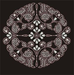 CRYYH0958 Ornamental Sphere Rhinestone Transfer