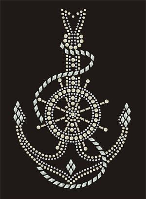 CRYYH1063 Anchor Rhinestone Transfer