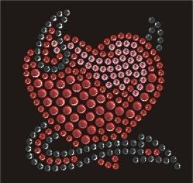 CRYYH1097 Heart Devil Rhinestone Transfer