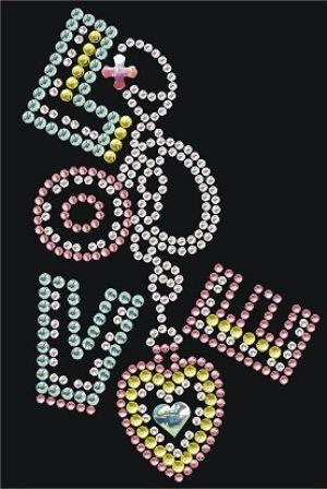 CRYYH1928 Love Chain Rhinestone Transfer