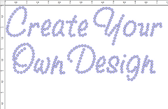 Saginaw 1.5" Font Clear Rhinestones Create Your Own