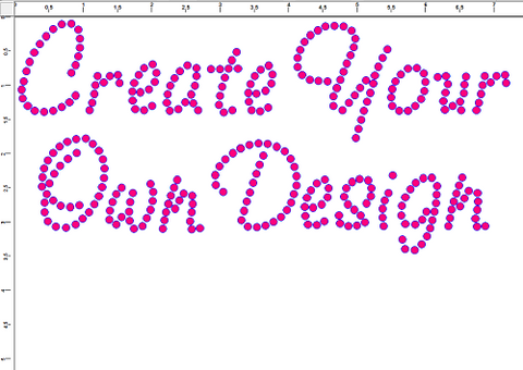 Saginaw 1.5" Font Colored Rhinestones Create Your Own
