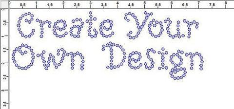 Curlz 1.0" Font Clear Rhinestones Create Your Own