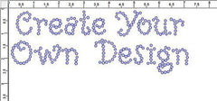 Curlz 1.0" Font Clear Rhinestones Create Your Own