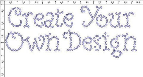 Curlz 1.5" Font Clear Rhinestones Create Your Own