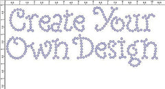 Curlz 1.5" Font Clear Rhinestones Create Your Own