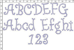 Curlz 1.5" Font Clear Rhinestones Create Your Own