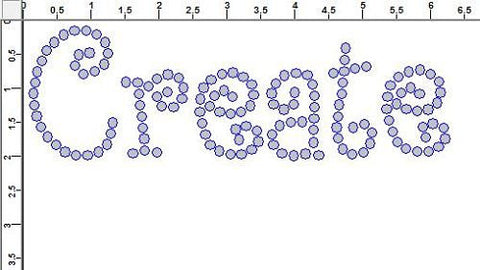 Curlz 2.0" Font Clear Rhinestones Create Your Own