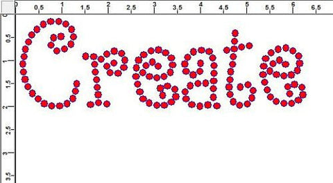 Curlz 2.0" Font Colored Rhinestones Create Your Own