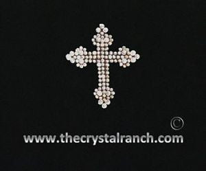 DJ001A Cross Rhinestone Decal