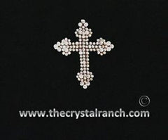 DJ001A Cross Rhinestone Decal